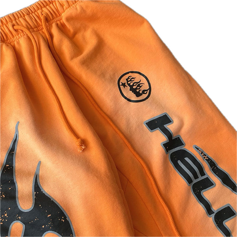 Hell$tar Studios Fire Orange Hoodie pants