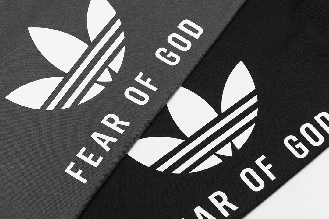 Fear of god x Adidas 1930 flocking print long-sleeved Tee