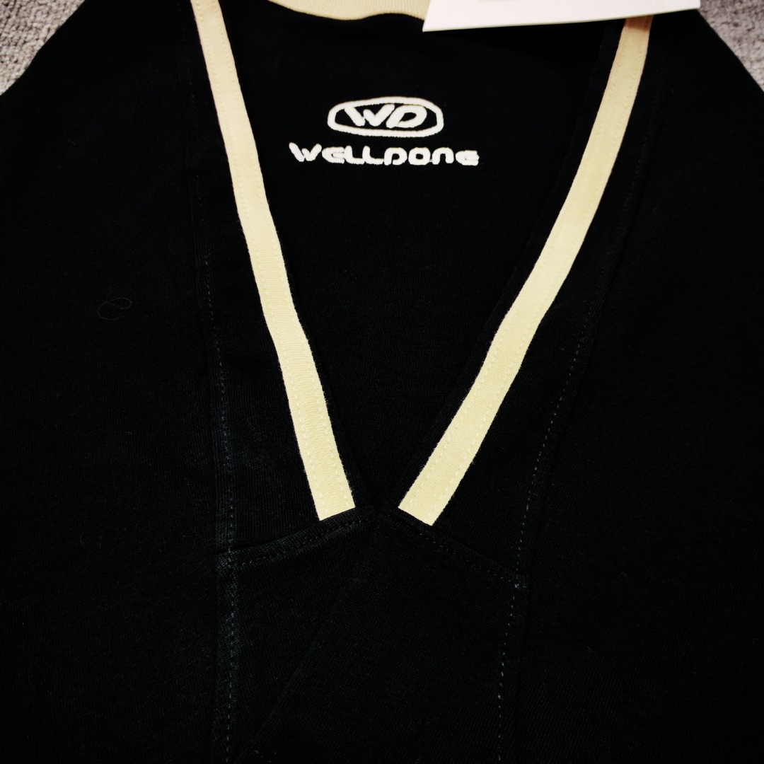 WE11D0NE Patchwork Embroidered LettersT-Shirt