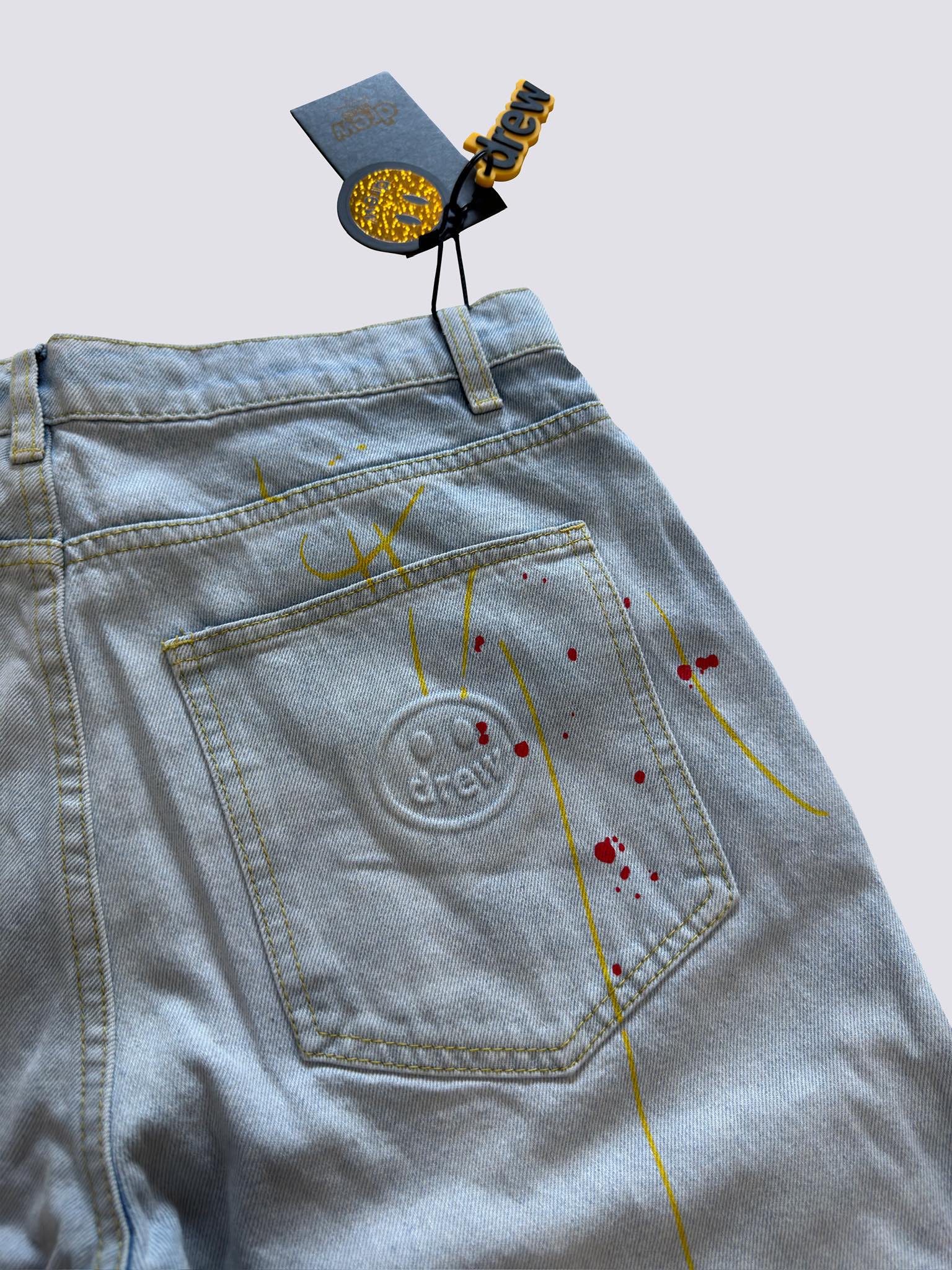 Drew House  Teddy Bear Smiling Face Jeans
