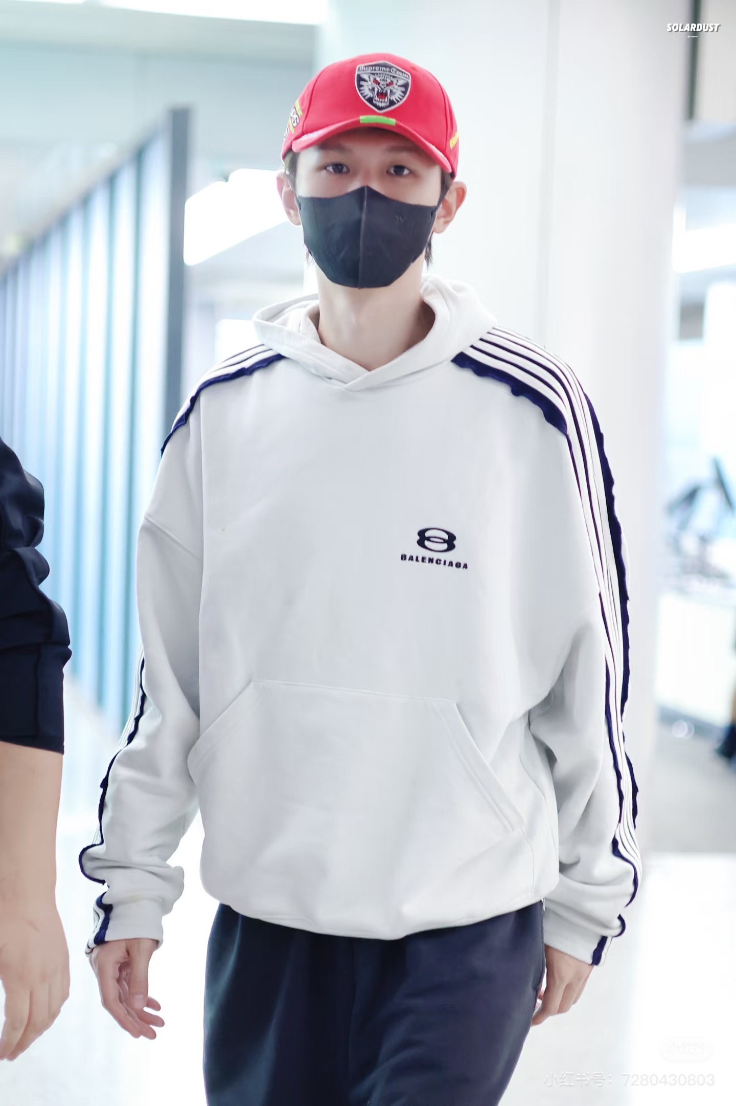 Balanciag@ Tape Panels Sleeve Hoodie