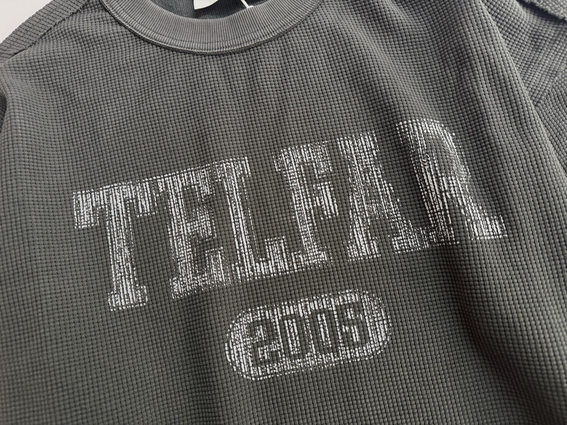 Telfar Distressed Waffle Knit Long-Sleeve