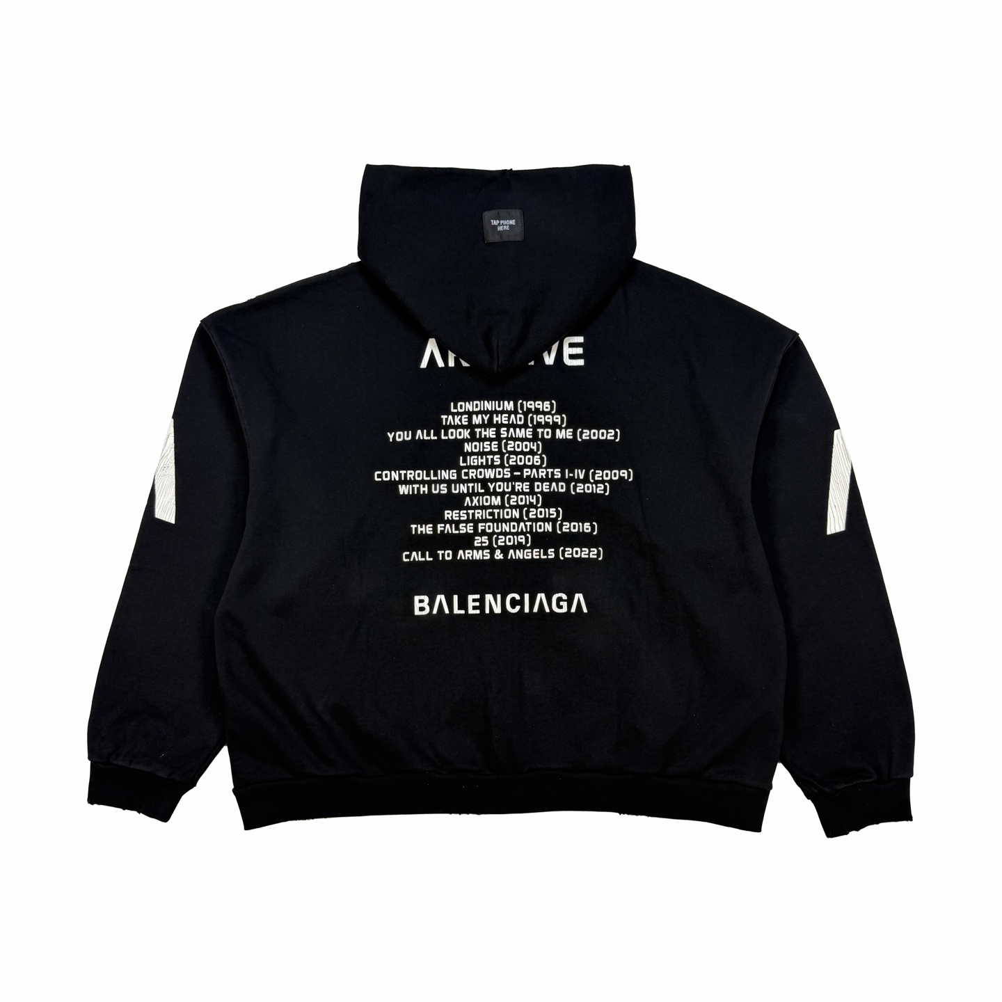 Balanciag@ Cracked Print Zipper Hoodie