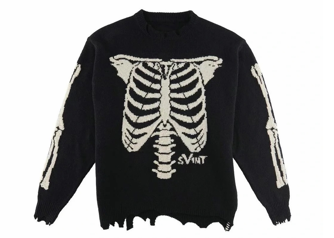 Saint Michael x Vlone Black Broken Sweat