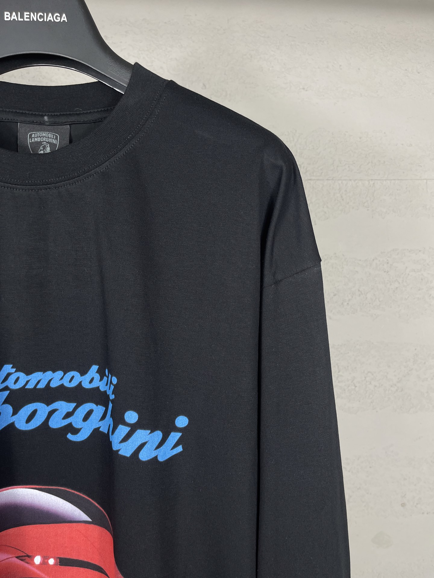 Balanciag@  Lamborghini  Long Sleeves Tee 2025
