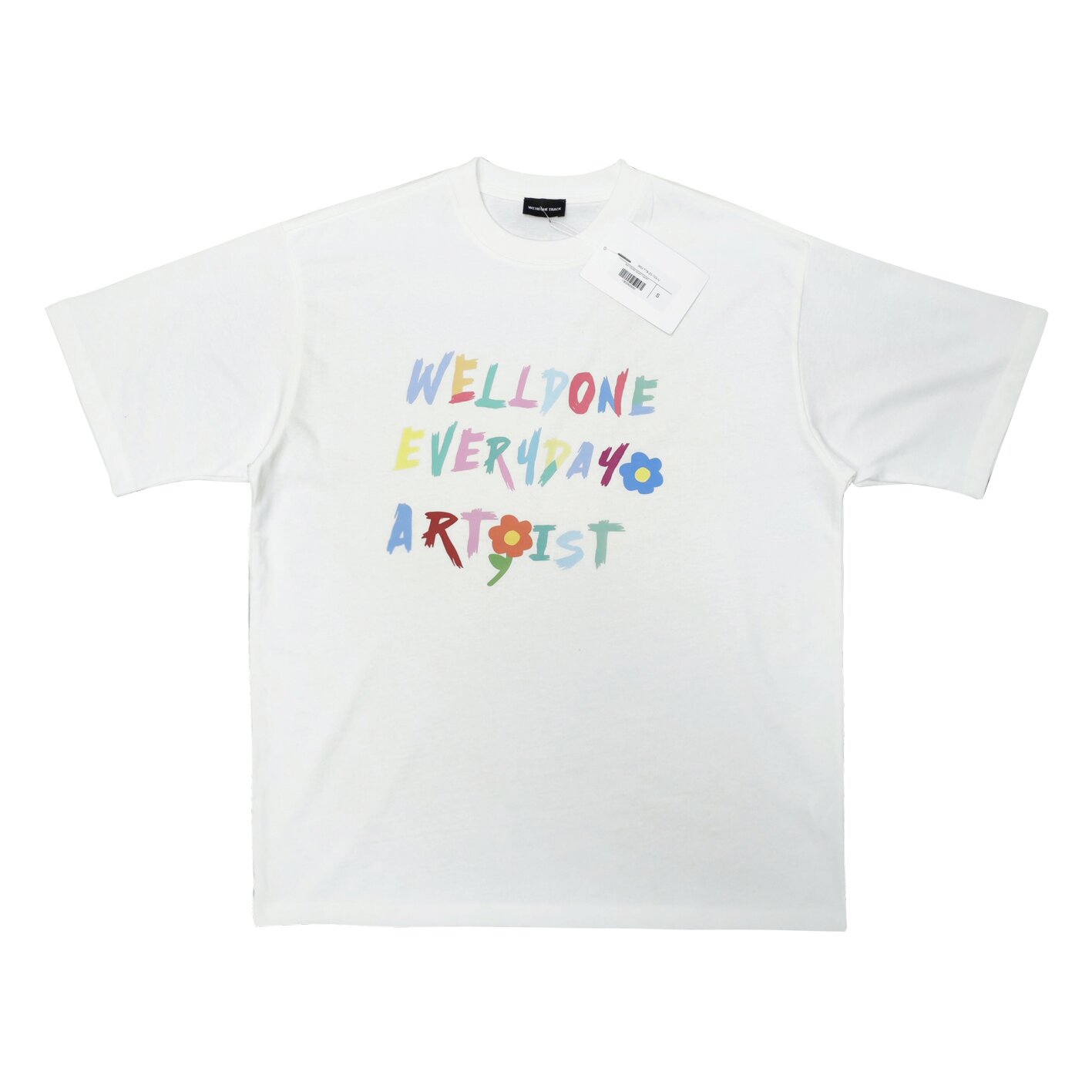 WE11D0NETRACK  New Colorful Hand-Painted Graffiti T-Shirt
