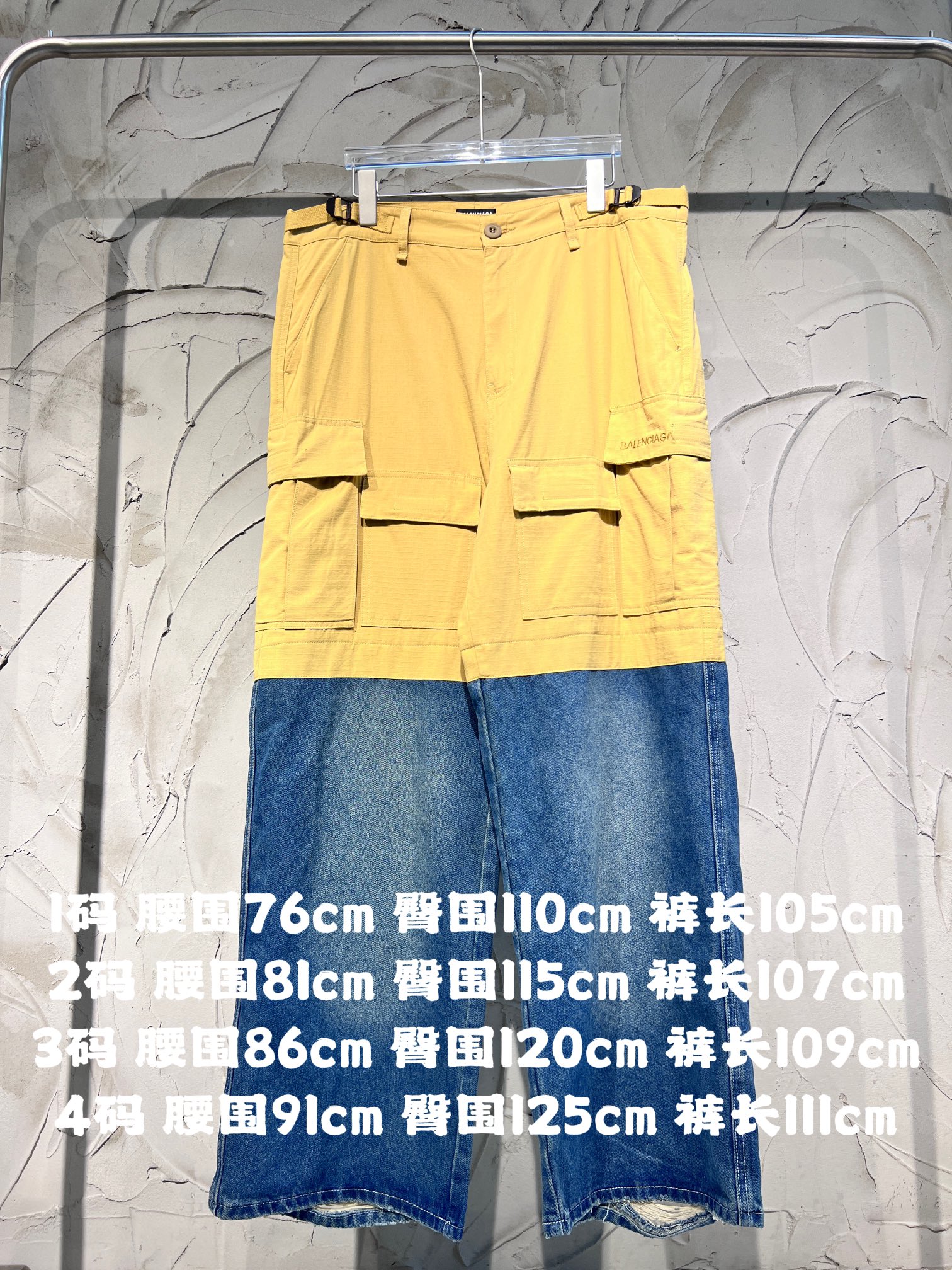 Balancig@ Men's Blue Patched Cotton Cargo Pants