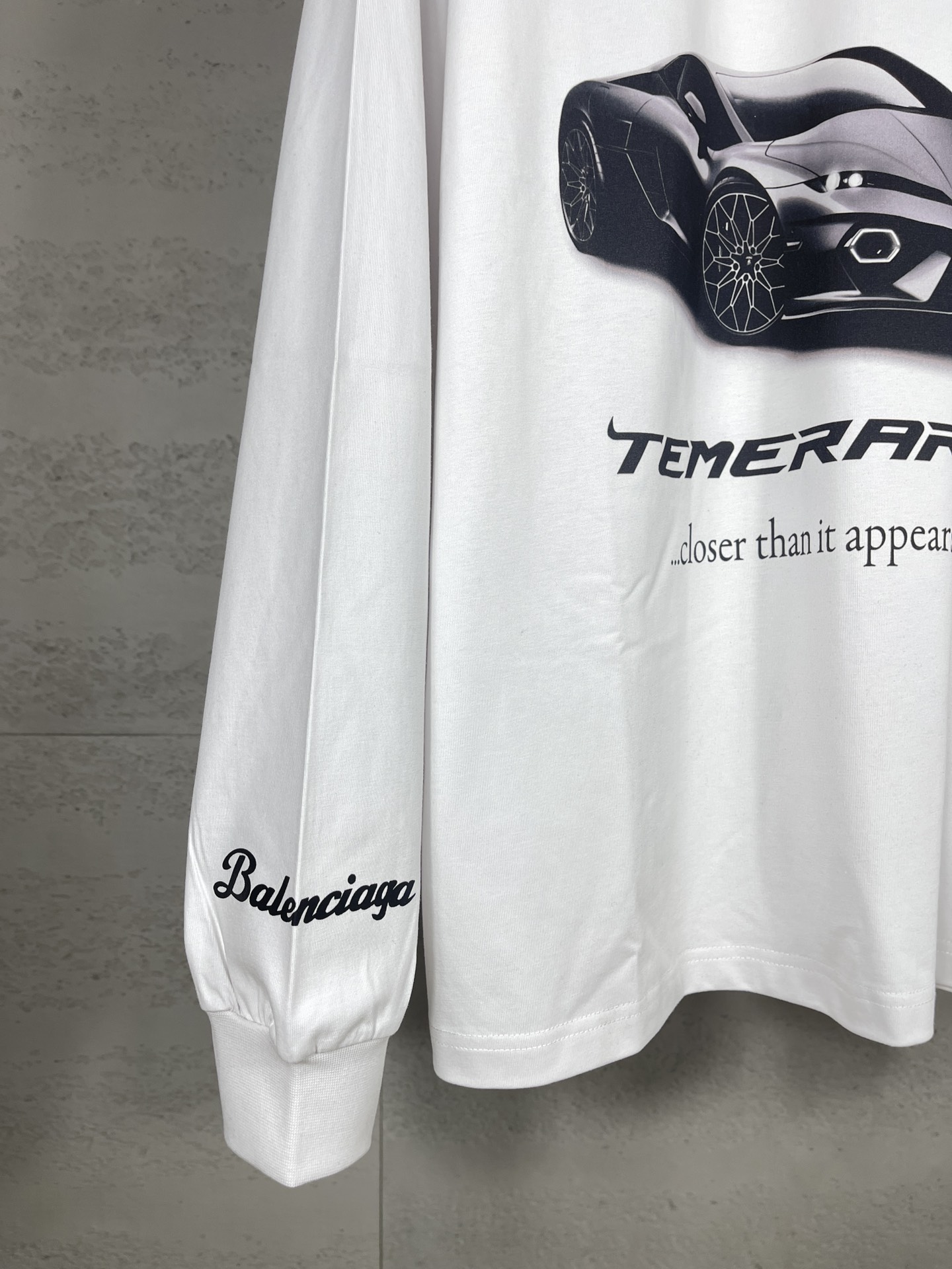 Balanciag@  Lamborghini  Long Sleeves Tee 2025