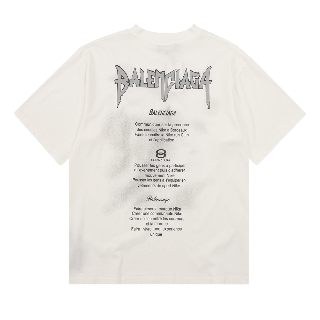 Balancig* Chest letter print T-shirt