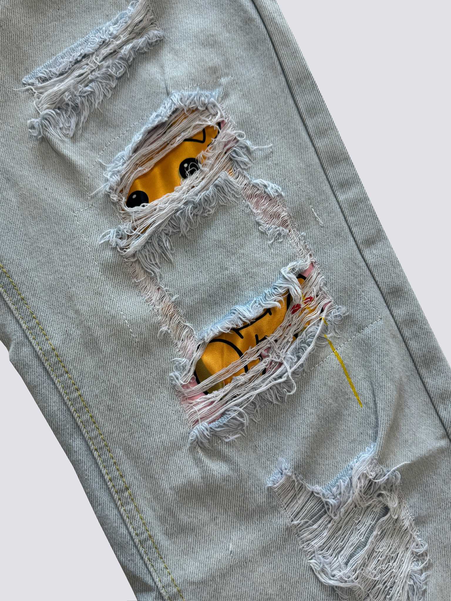 Drew House  Teddy Bear Smiling Face Jeans