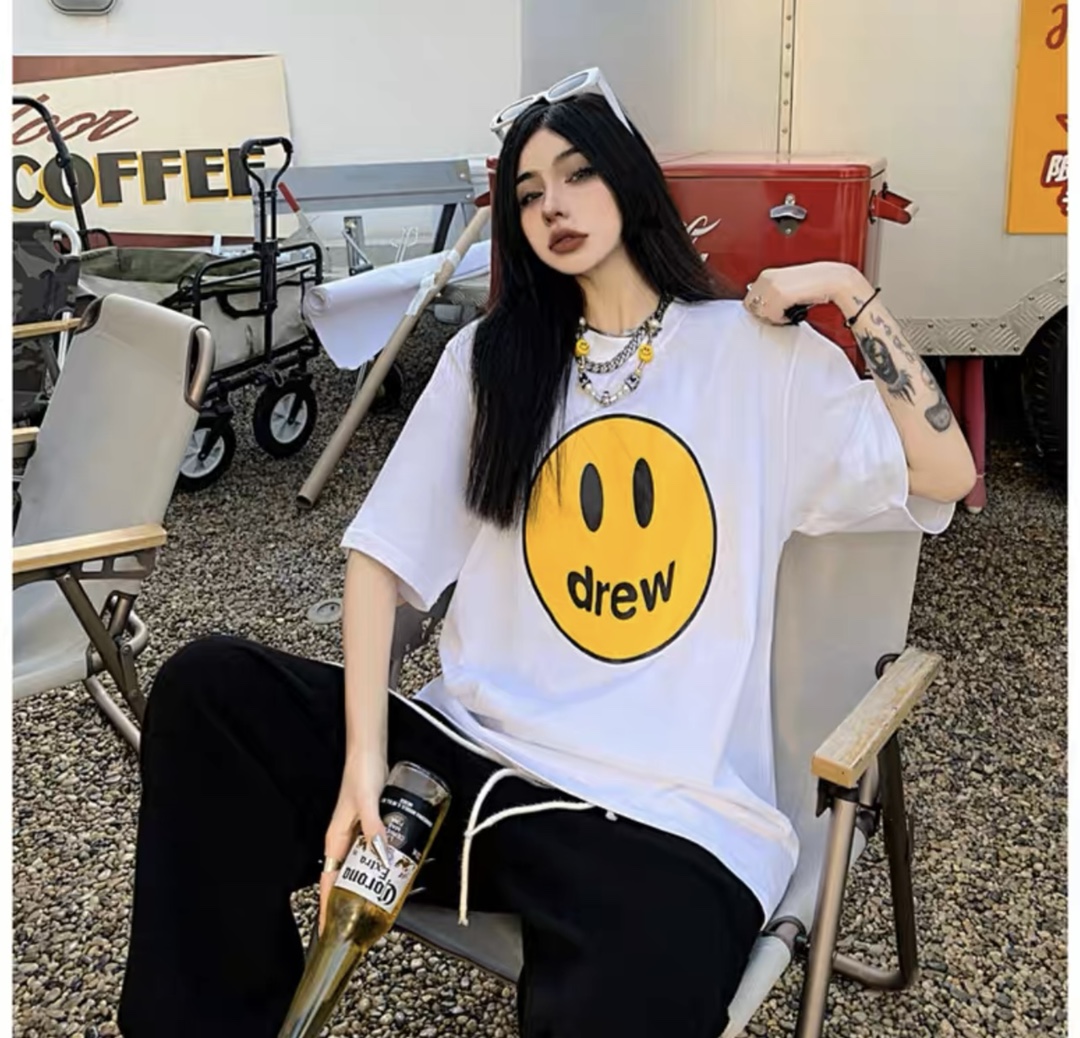 DREW classic smiley face printing short sleeves