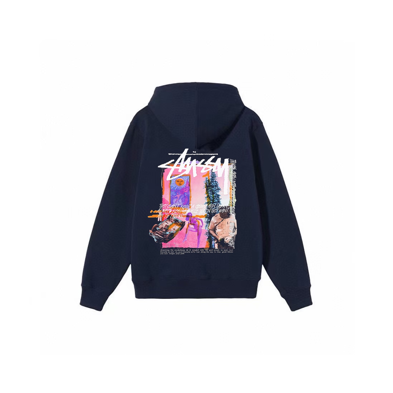 Stussy Daydream Graffiti Print  Zipper  Hoodie