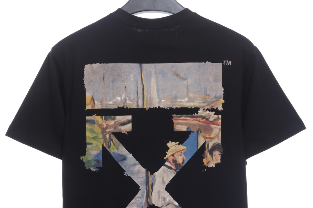 OW oil painting printing short sleeves