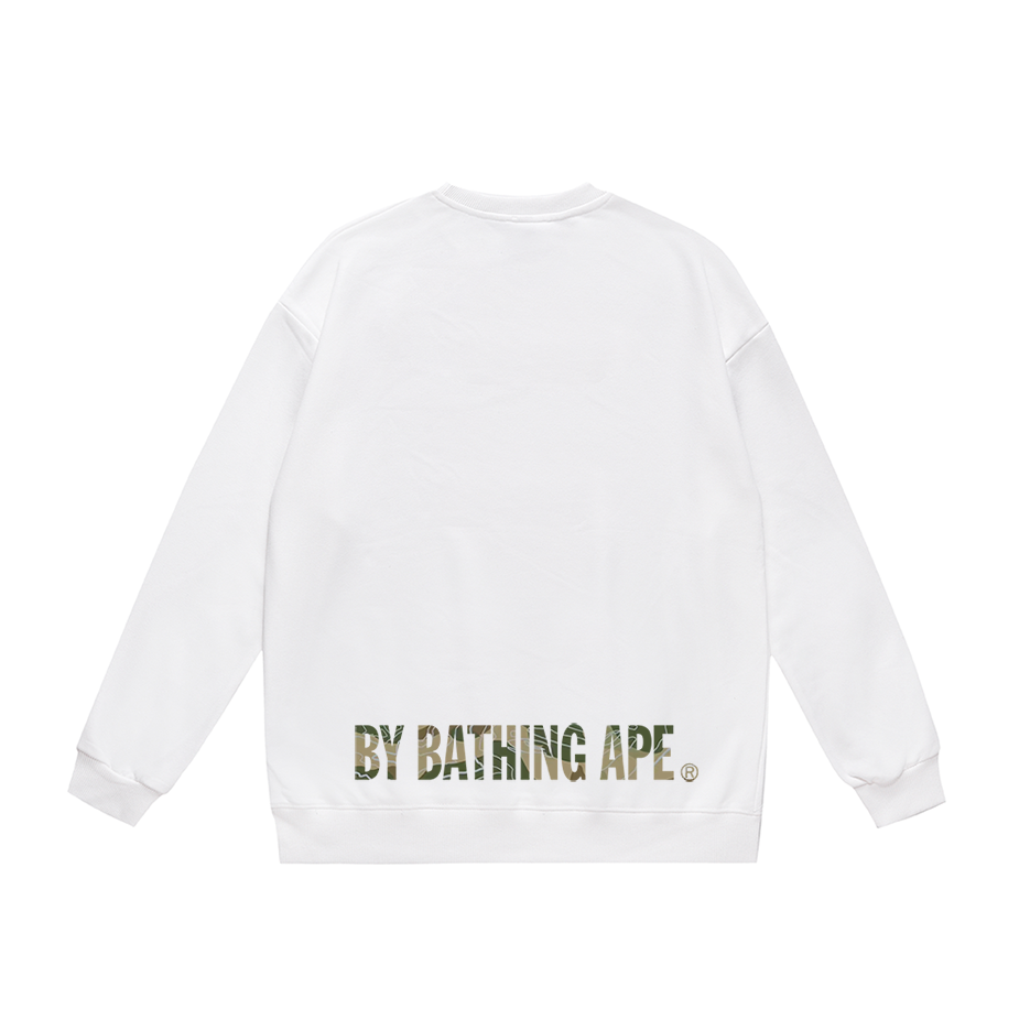 BAPE camo Ape Face logo graphic crewneck sweatshirt