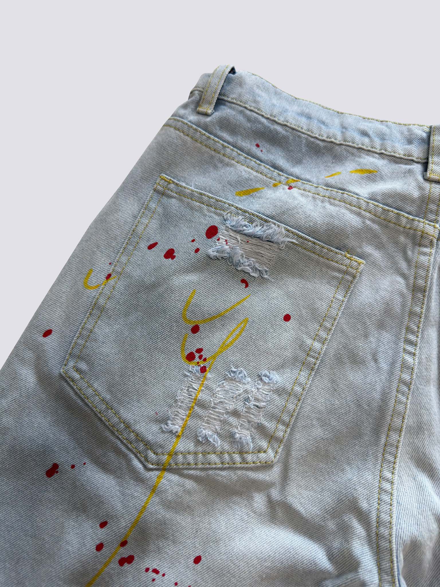 Drew House  Teddy Bear Smiling Face Jeans