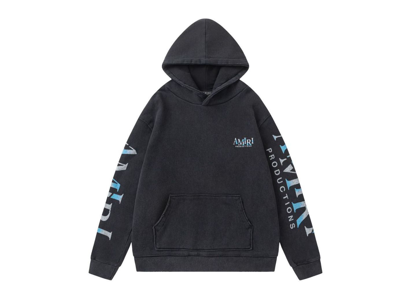 AMIRI Ghost Face Washed Distressed Hoodie