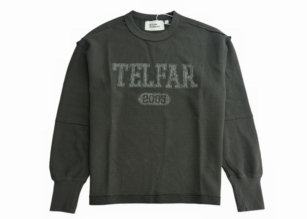 Telfar Distressed Waffle Knit Long-Sleeve