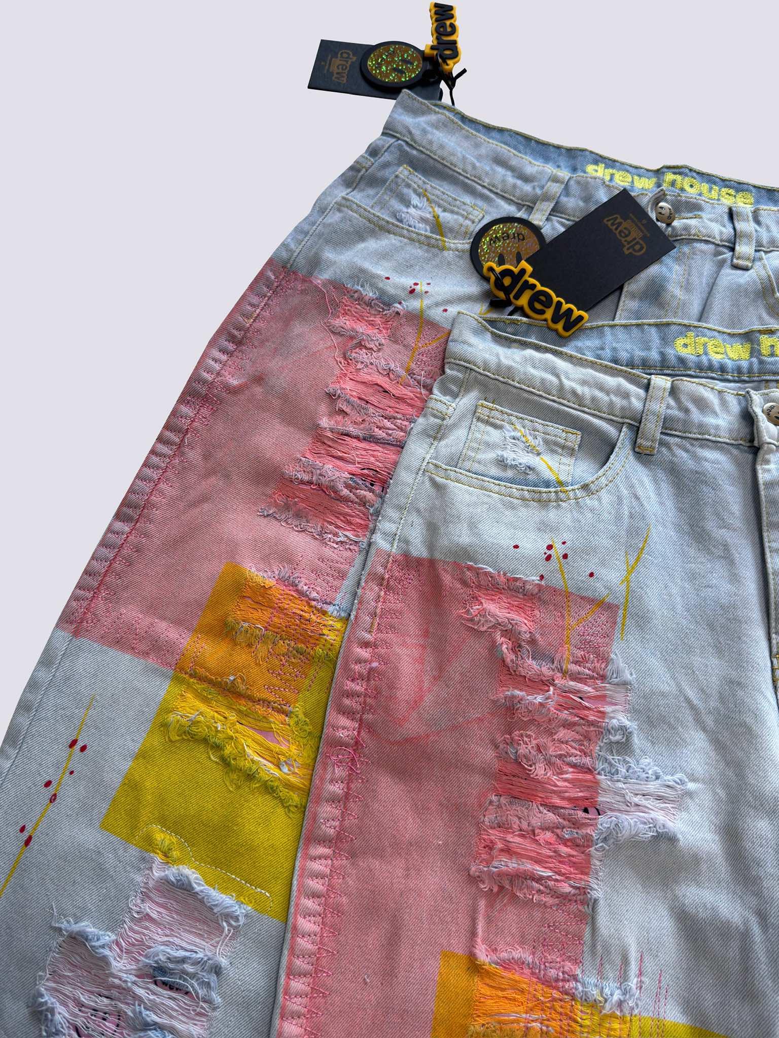 Drew House  Teddy Bear Smiling Face Jeans