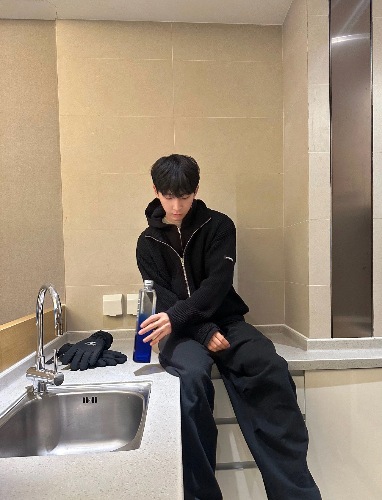 Balenciag@ Men's Zip Up Cardigan