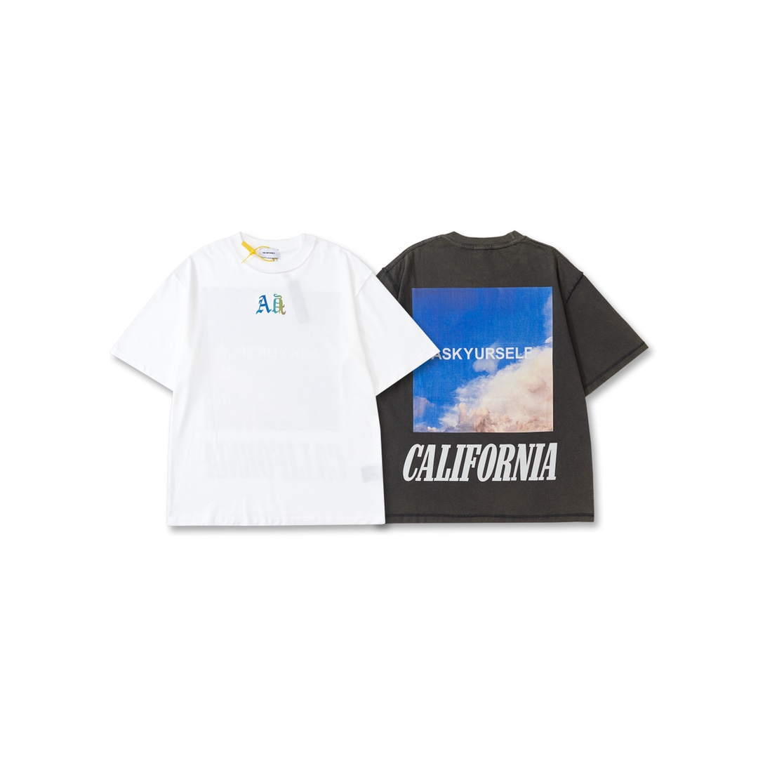 ASKYURSELF California Sky printed short-sleeved T-shirt