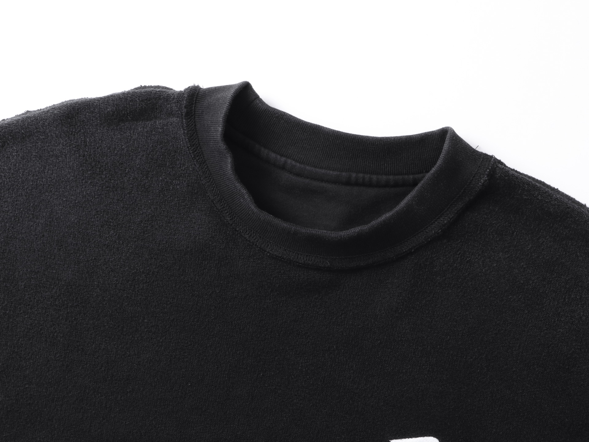 Balanciag@ Reverse Embroidered Washed Crewneck Hoodie FW26