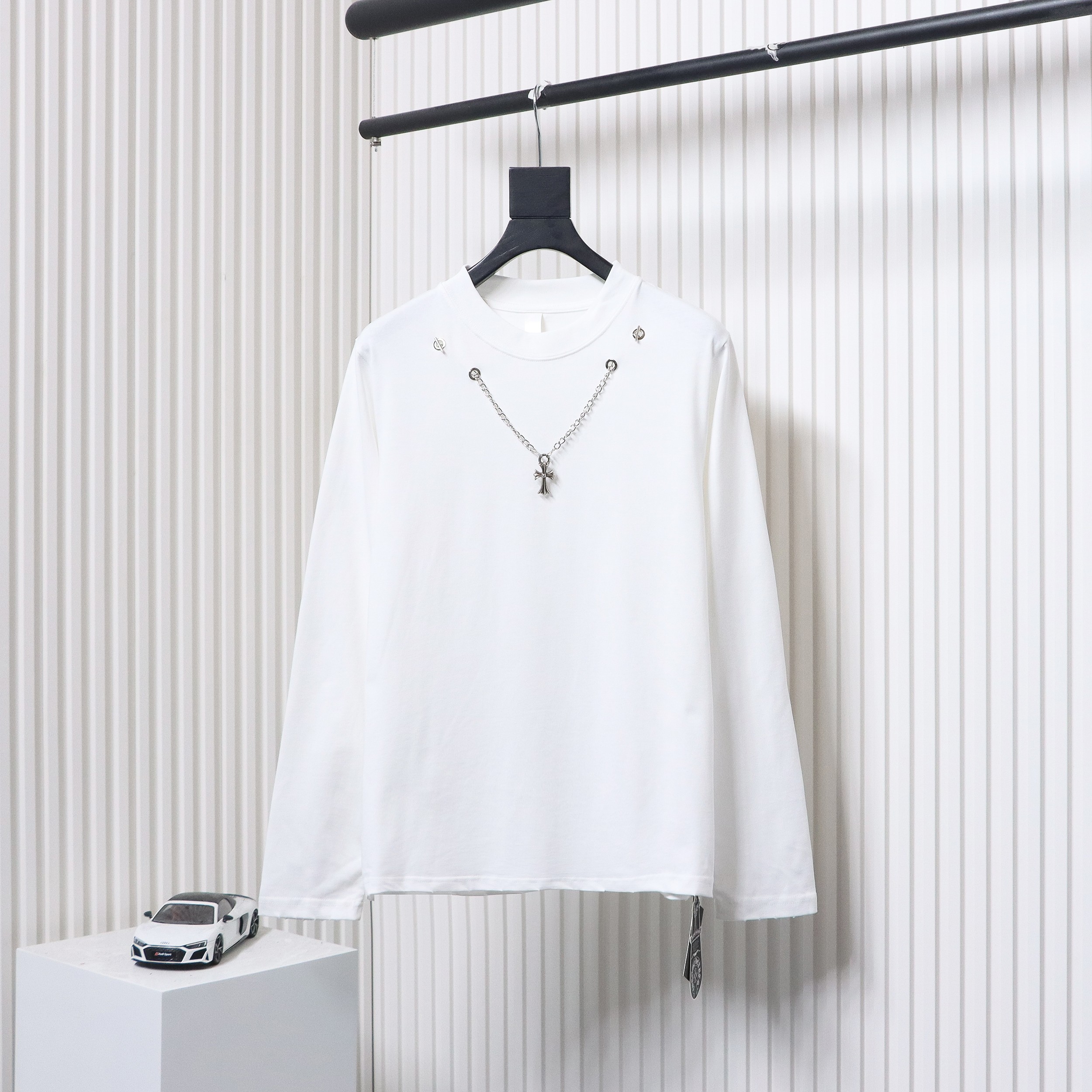 Chrome Heart Cross pendant Long Sleeve T-Shirt