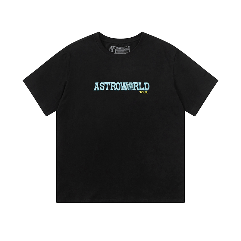 Travis Scott Cactus Jack Astroworld portrait printing short sleeves