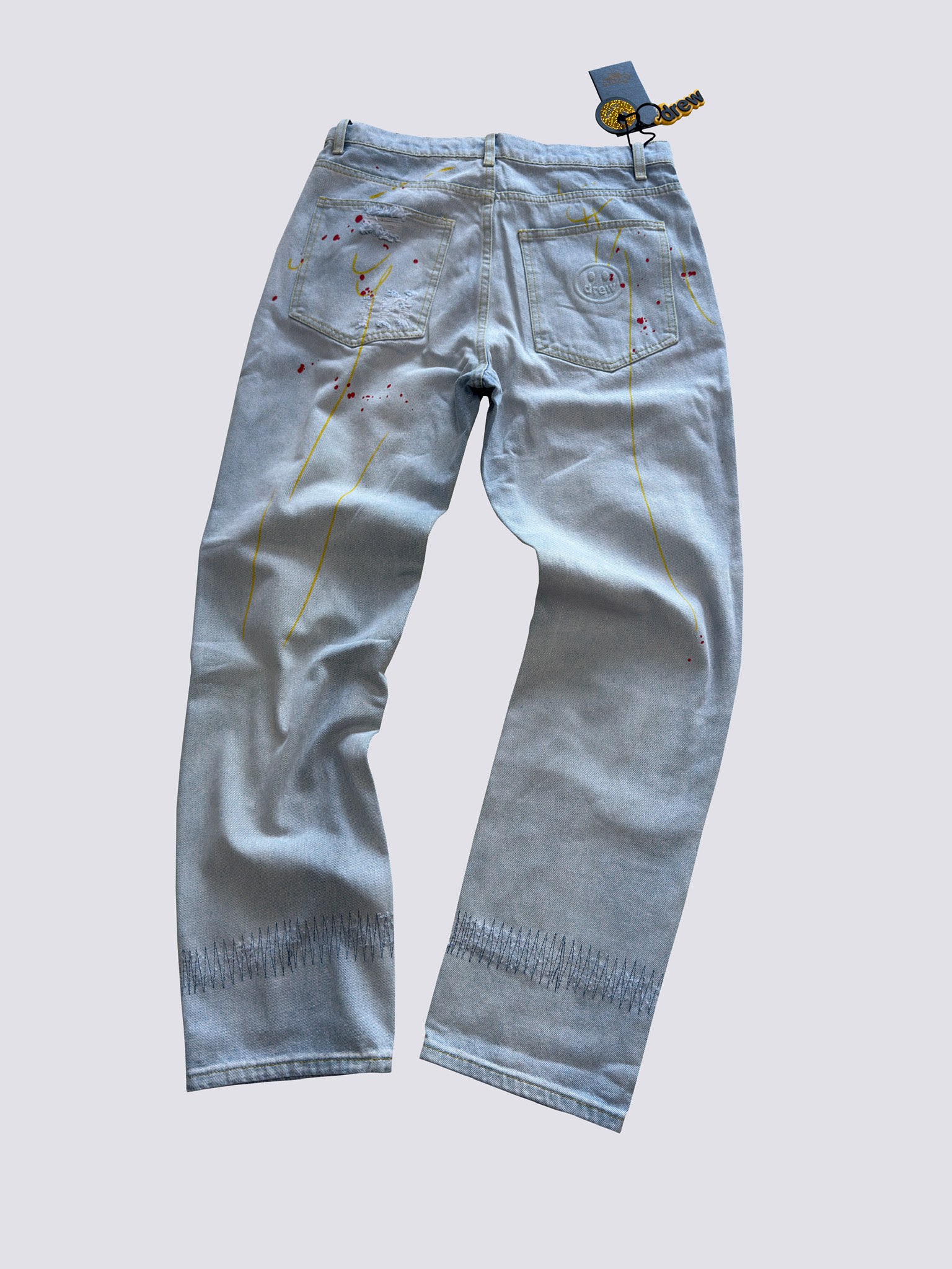 Drew House  Teddy Bear Smiling Face Jeans