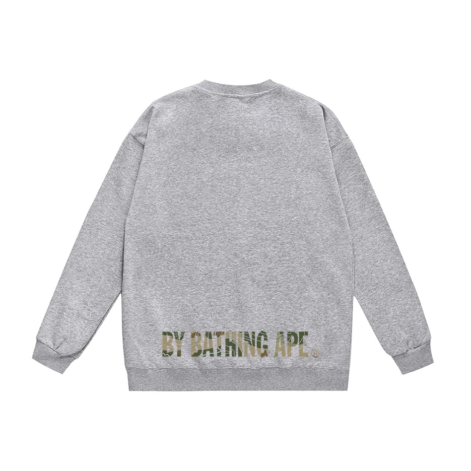 BAPE camo Ape Face logo graphic crewneck sweatshirt