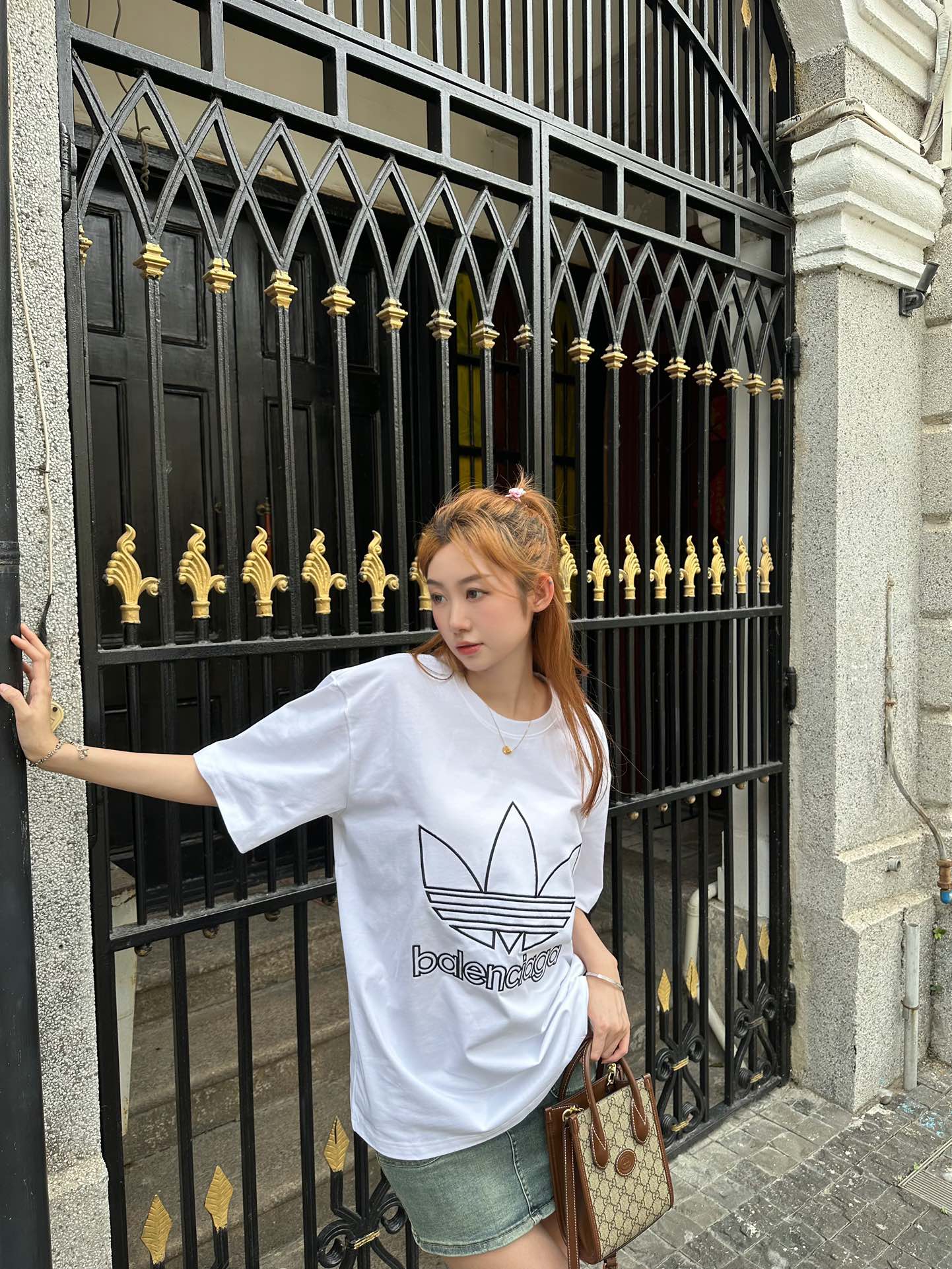 Adidas New clover embroidery logo short sleeves