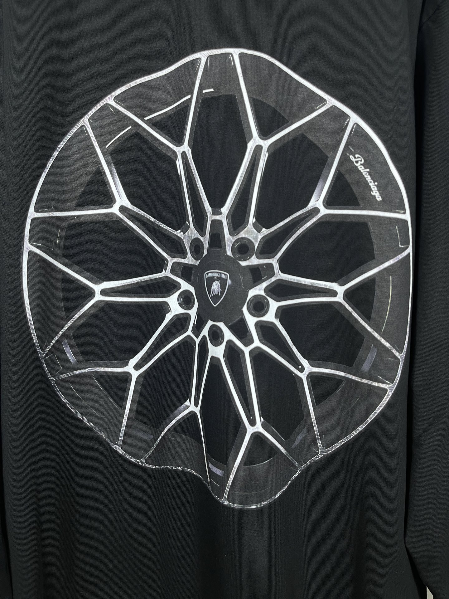 Balanciag@  Lamborghini  Long Sleeves Tee 2025