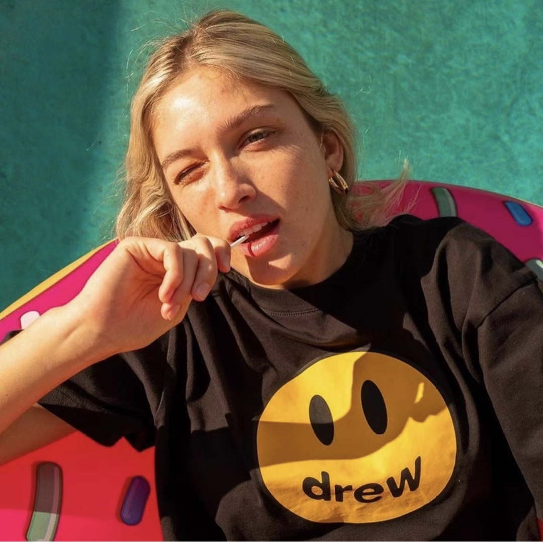 DREW classic smiley face printing short sleeves