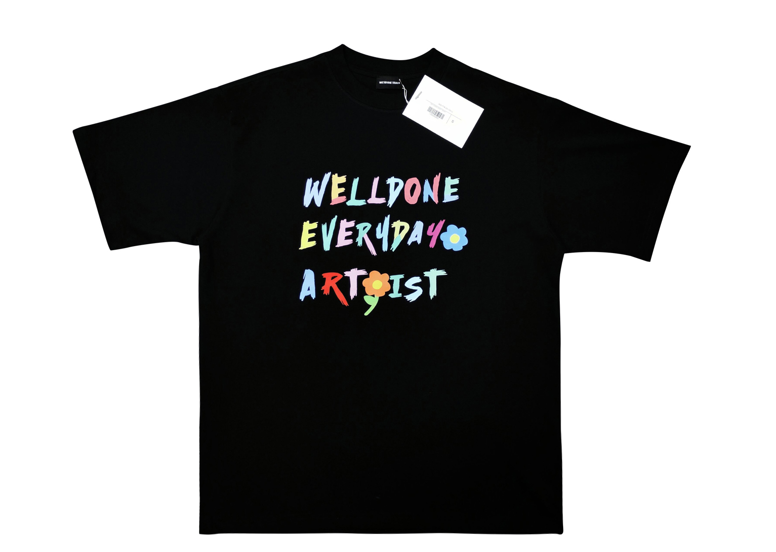 WE11D0NETRACK  New Colorful Hand-Painted Graffiti T-Shirt