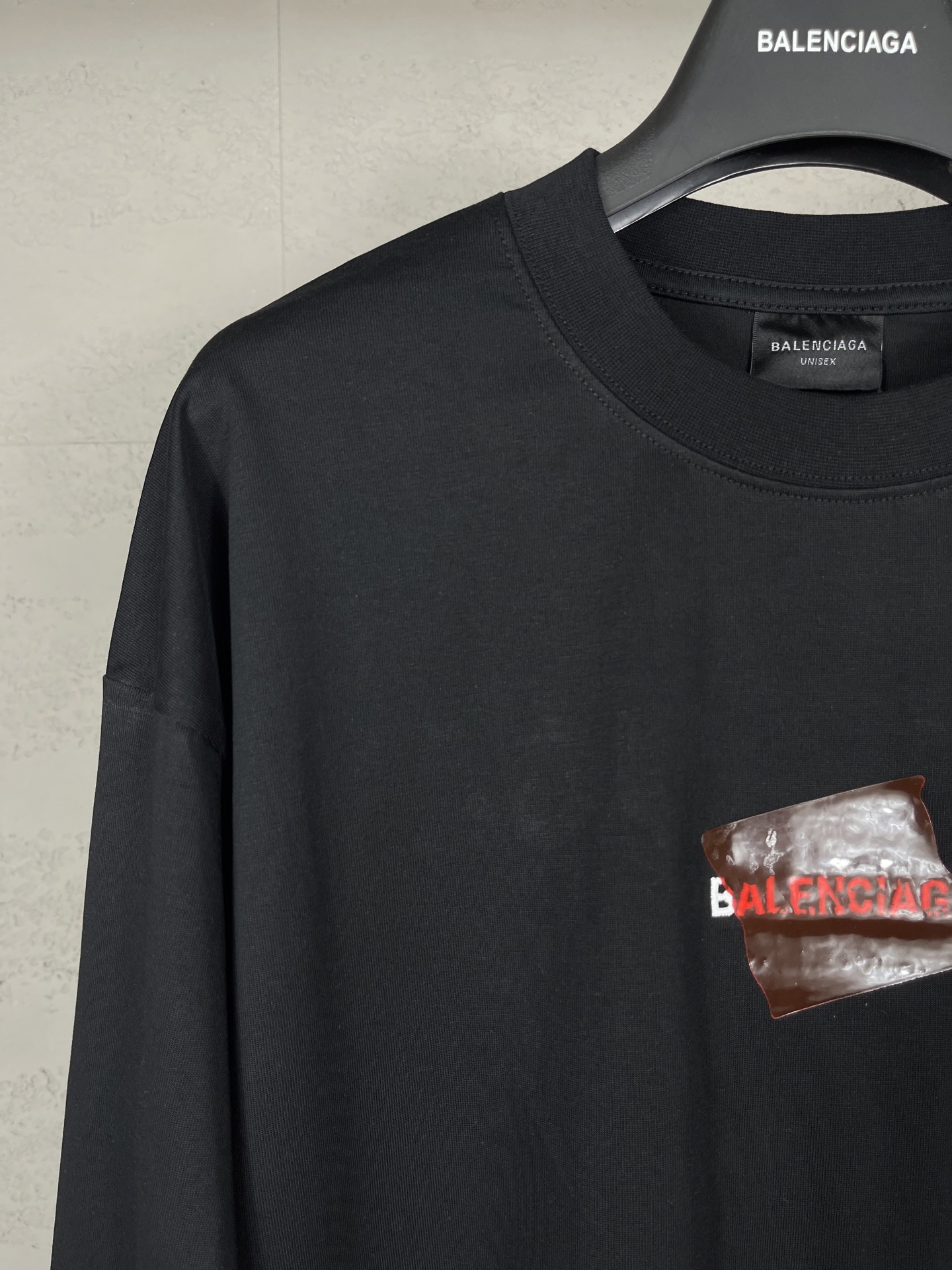 Balanciag@ Tape Logo long-sleeve shirt. 2025