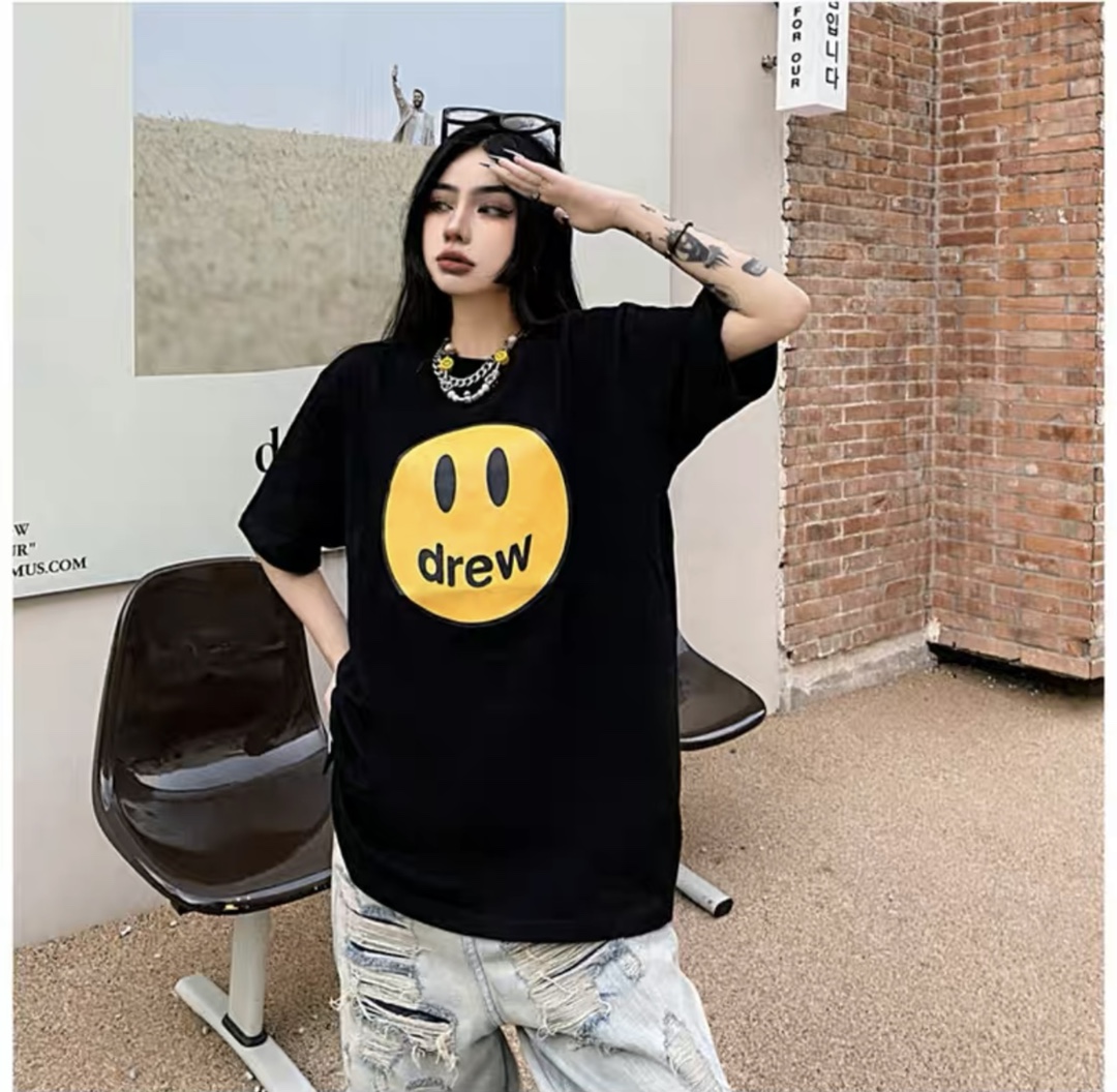 DREW classic smiley face printing short sleeves