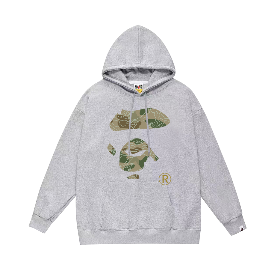 BAPE camo Ape Face logo hoodie