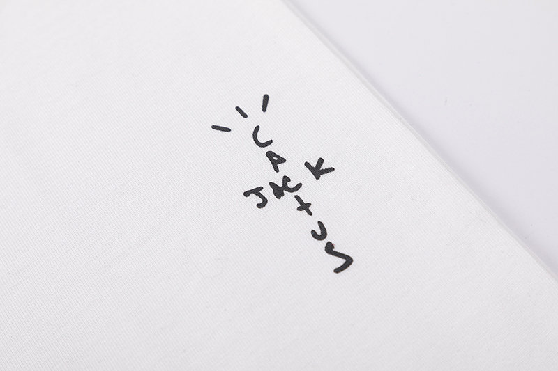 Travis Scott Joint badge style Logo letter foam printing round collar and short sleeves