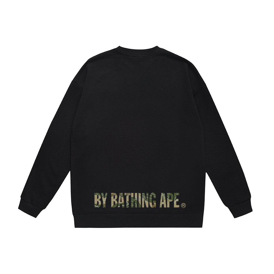 BAPE camo Ape Face logo graphic crewneck sweatshirt