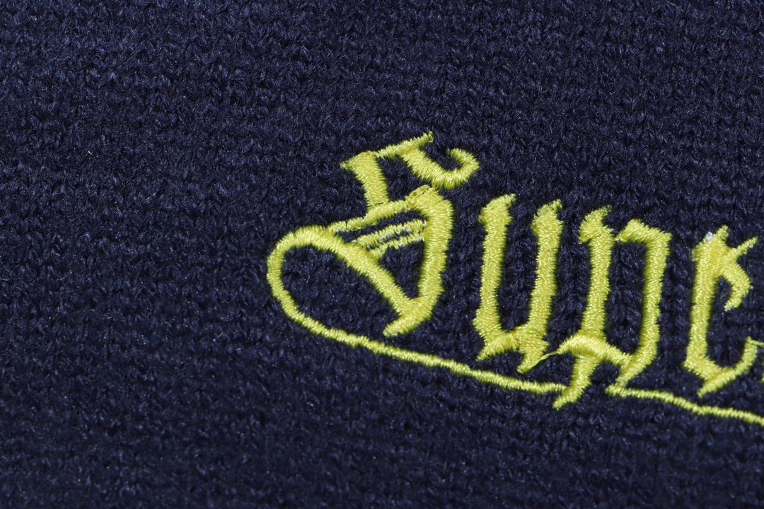 Supreme Embroidered Letter Logo Crewneck Wool Knit Sweater