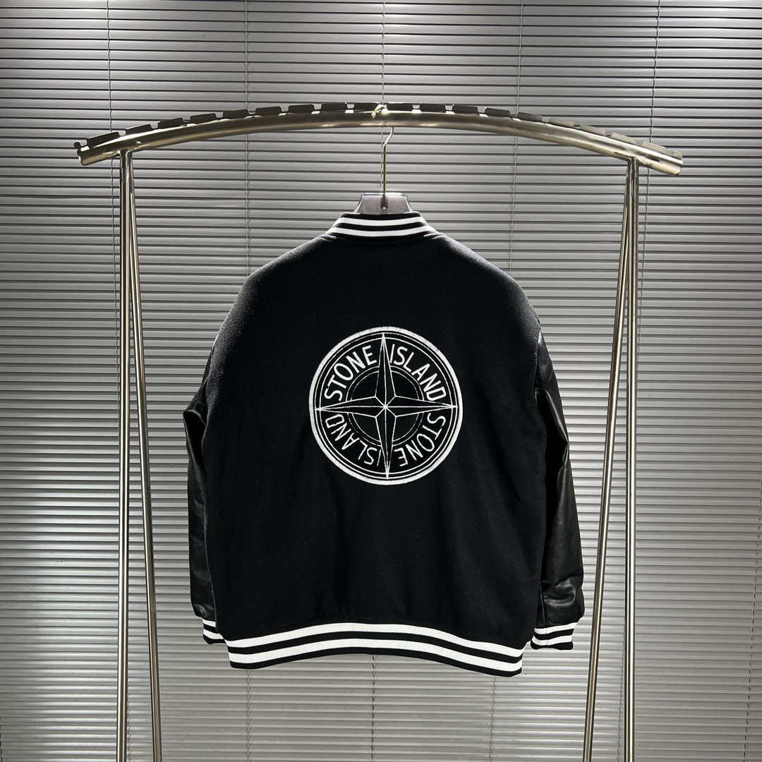 Stone 1Sland stone island splicing baseball tweed jacket
