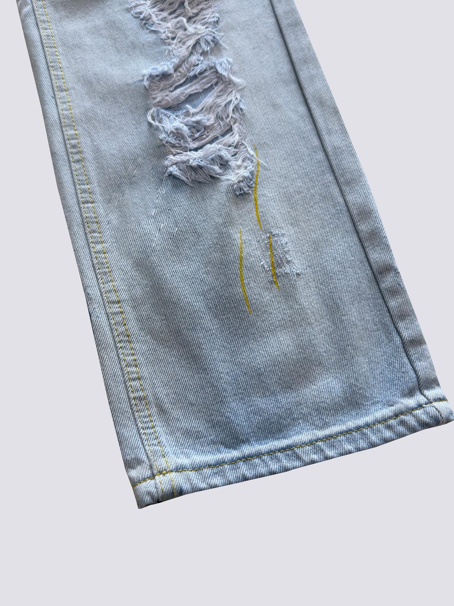 Drew House  Teddy Bear Smiling Face Jeans