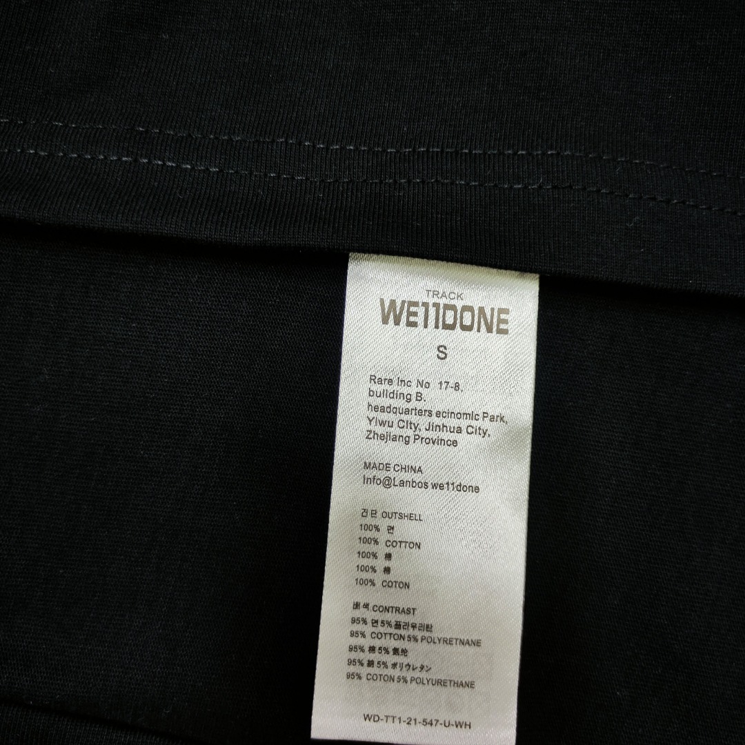 WE11D0NE Patchwork Embroidered LettersT-Shirt