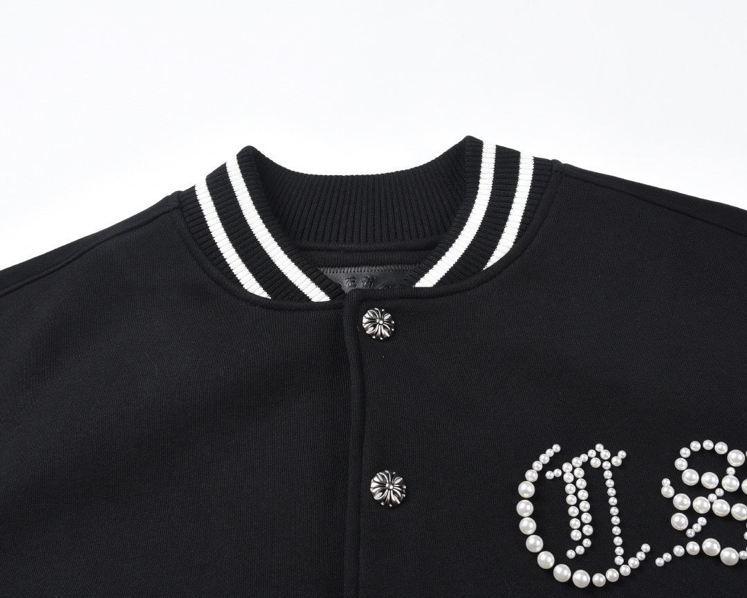 Chrome Hearts Sanskrit Cross Wool Varsity Jacket