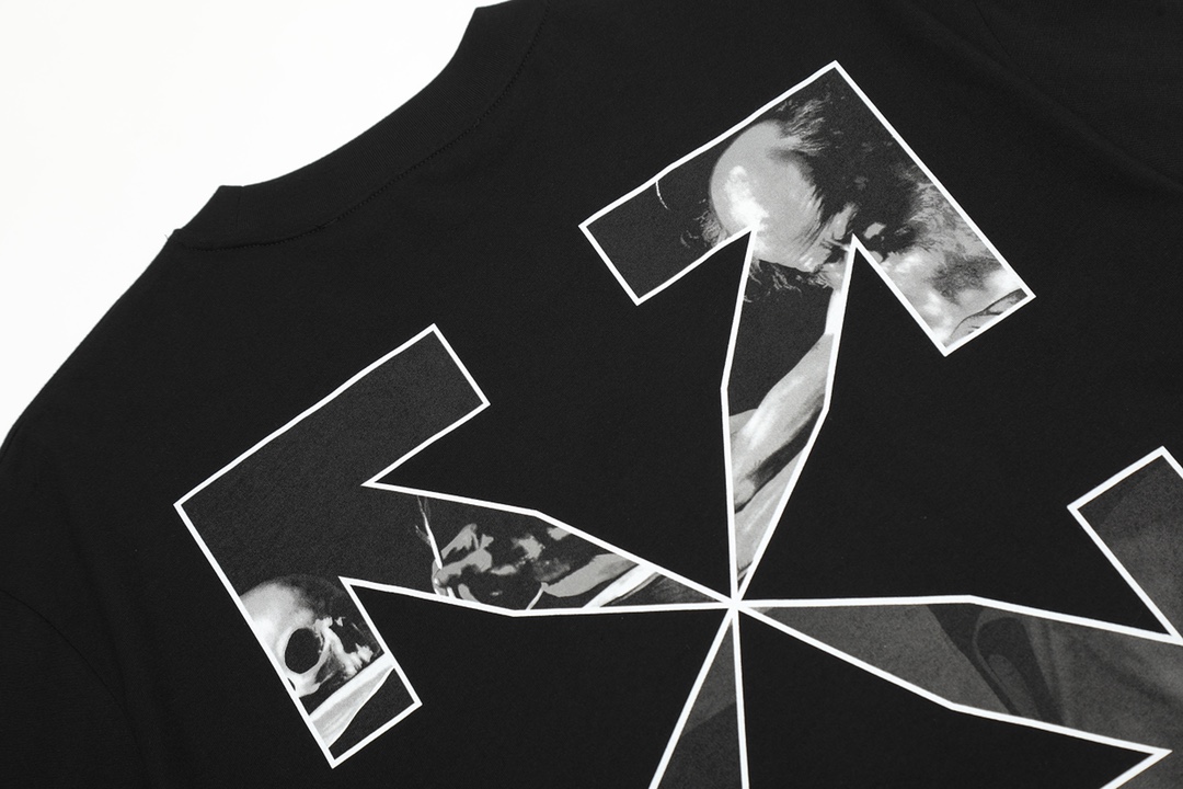 Ow Caravaggio black and white religious short sleeves