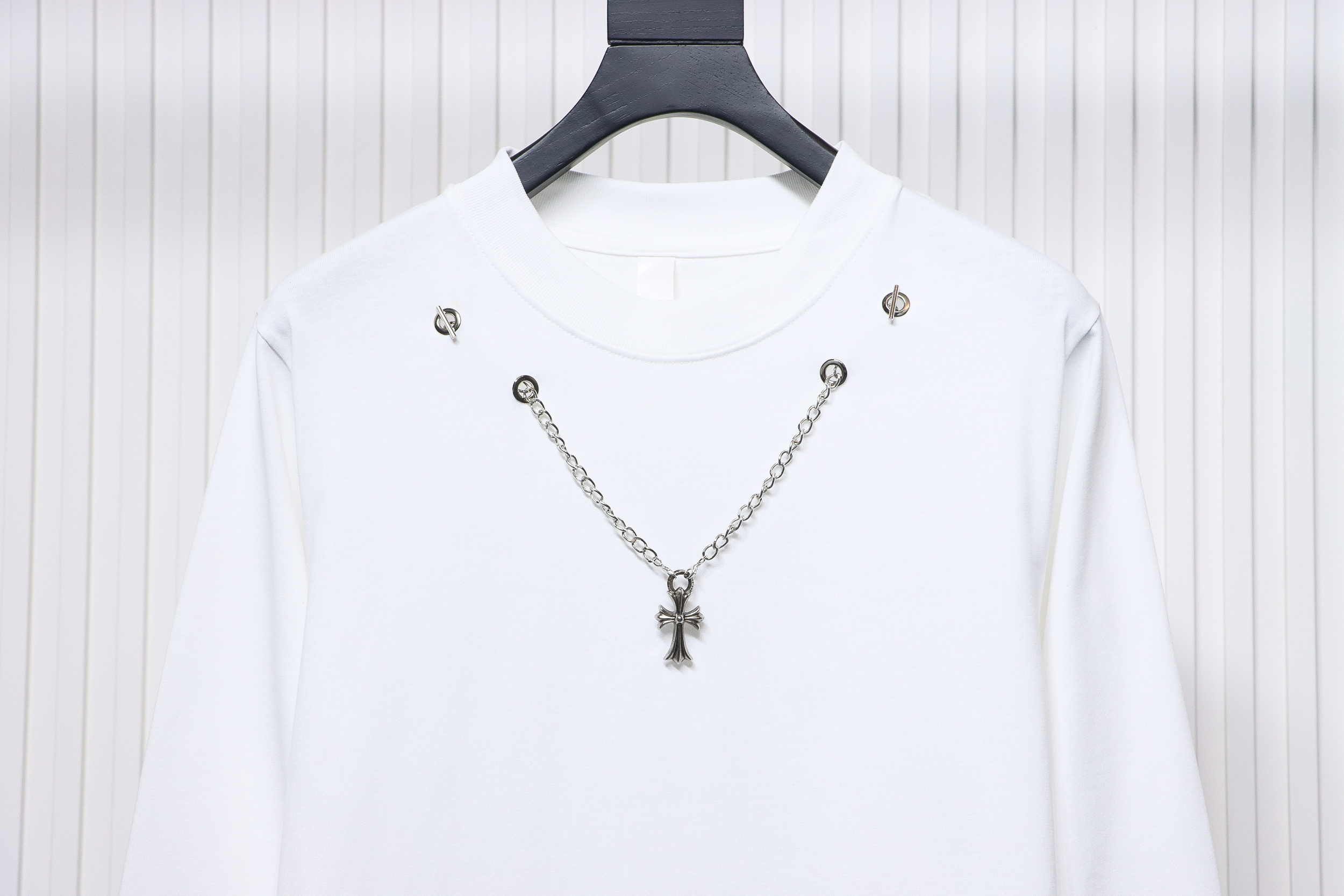 Chrome Heart Cross pendant Long Sleeve T-Shirt