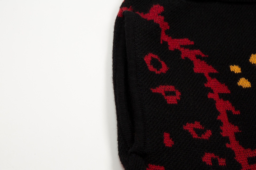 Rhud3 2023ss men's and women's same style cashew flower knitted shorts