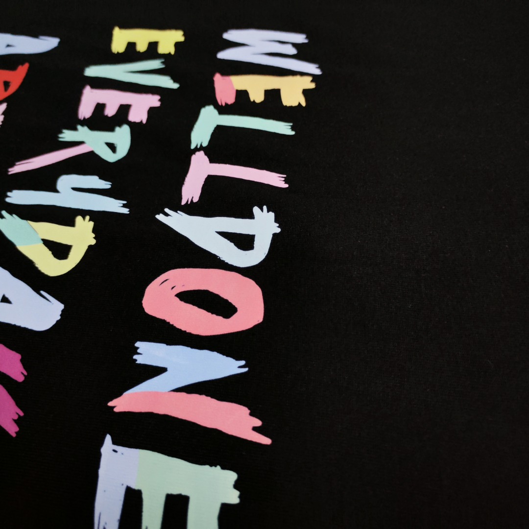 WE11D0NETRACK  New Colorful Hand-Painted Graffiti T-Shirt