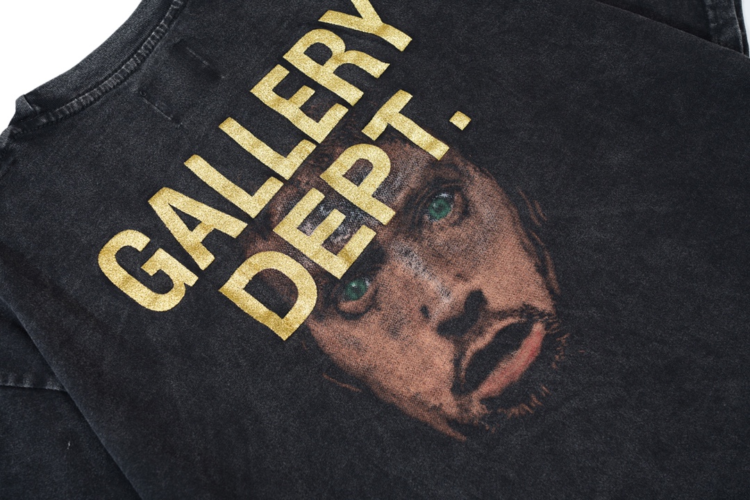 GALLERY DEPT. Alphabet portrait print short-sleeved T-shirt black