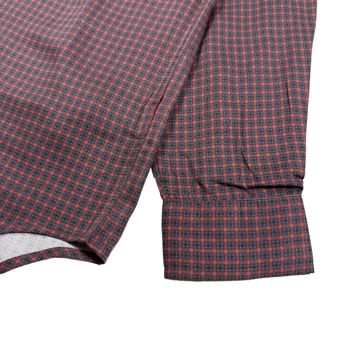 Balanciag@ Plaid Long-Sleeve Collared Shirt