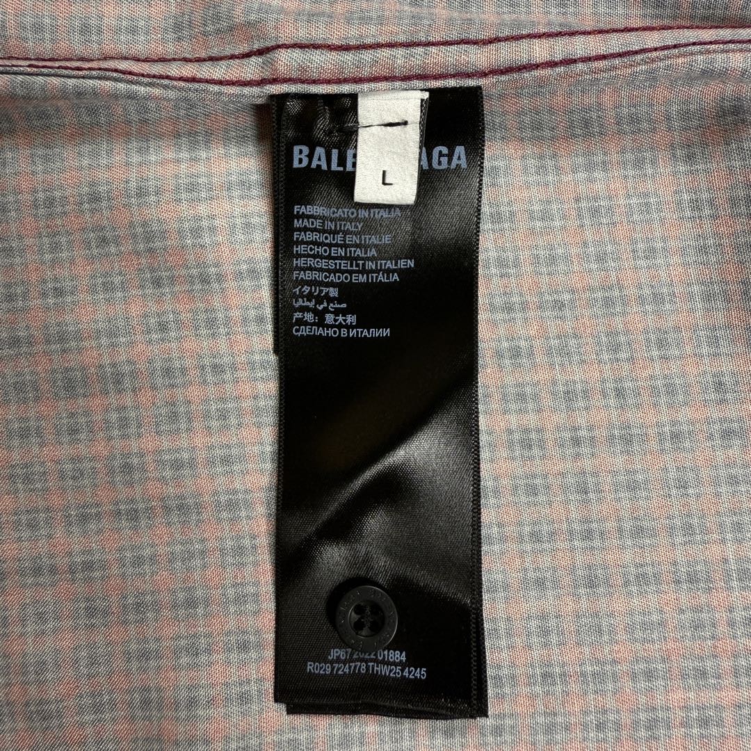 Balanciag@ Plaid Long-Sleeve Collared Shirt